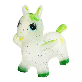 Попрыгун ZABIAKA «Единорог», 70х50х42 см, цвет зелёный