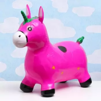 Попрыгун Единорог музыкальный 50х30см фиолетовый