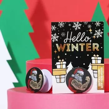 Попсокет "Санта" , диам.4 см