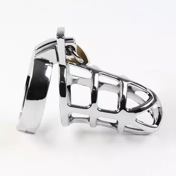 Пояс верности «Клетка целомудрия № 2» , кольца d=4; 4.5; 5 см, замок, ключ, металл