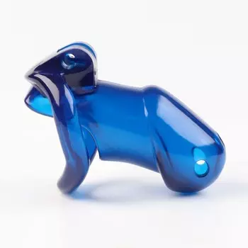 Пояс верности Оки-Чпоки, мужской, пластик,6 х 3,5 см, набор колец, замок, ключ, синий