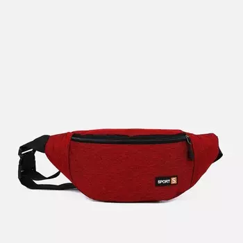Поясная сумка на молнии, цвет красный