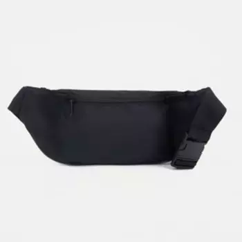 Поясная сумка на молнии, 3 кармана, цвет чёрный