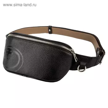 Поясная сумка, отдел на молнии, регулируемый ремень, цвет черный