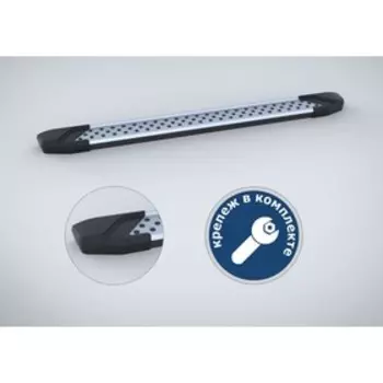 Порог-площадка "Bmw-Style" RIVAL, SsangYong Kyron 2007-н.в., с крепежом, D173AL.5301.1