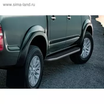 Порог-площадка "Premium" RIVAL, Toyota Hilux 2005-2015, с крепежом, A193ALP.5703.1