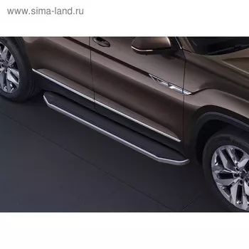Порог-площадка "Premium" RIVAL, Volkswagen Teramont 2018-н.в., с крепежом, A193ALP.5805.1