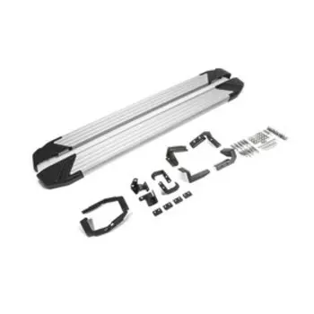 Порог-площадка "Silver" RIVAL, Hyundai Santa Fe 2018-2020, с крепежом, F180AL.2307.1