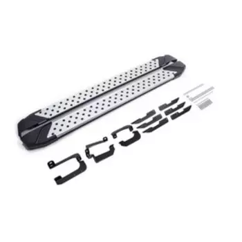 Пороги на автомобиль "Bmw-Style круг" Rival Exeed LX 2022-н.в./Chery Tiggo 4 Pro 2022-н.в./7 2019-2020/7 Pro 2020-н.в./8 2020-н.в./8 Pro 2021-н.в./8 P