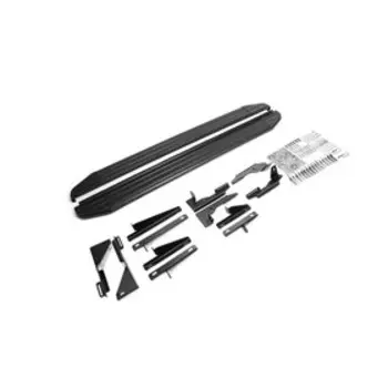 Пороги на автомобиль "Premium-Black" Rival для Nissan Pathfinder R52 2014-2017, 193 см, 2 шт., алюминий, A193ALB.4107.1