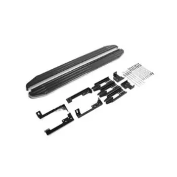 Пороги на автомобиль "Premium" Rival для Lada Largus универсал 2012-2021,Largus Cross универсал 2014-2021, 193 см, 2 шт., алюминий, A193ALP.6001.2