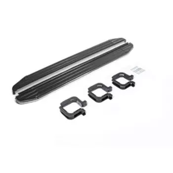 Пороги на автомобиль "Premium" Rival для Mitsubishi L200 IV 2006-2019 2018-н.в., 193 см, 2 шт., алюминий, A193ALP.4003.1