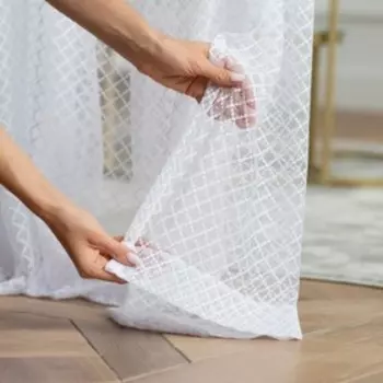 Портьера «Брайт», размер 500х270 см, цвет белый