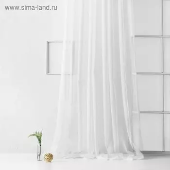 Портьера «Лайнс», размер 300 х 270 см, цвет белый