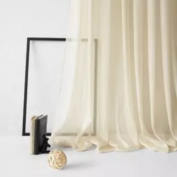 Портьера «Лоунли», размер 500 х 270 см, цвет бежевый