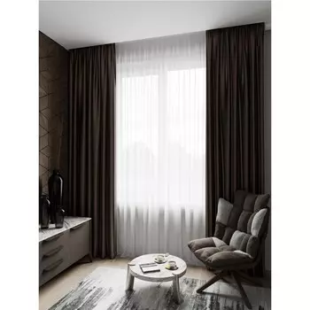 Портьера «Орлеан», размер 200х270 см, сатен, цвет никель