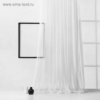 Тюль «Стори», размер 300х270 см, цвет белый