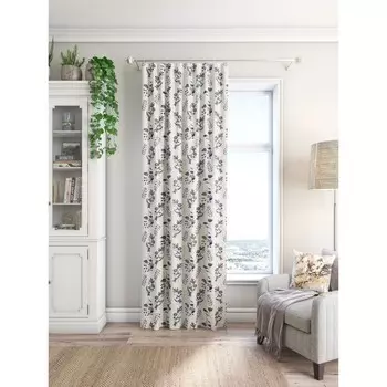 Портьерная штора, размер 200x260 см, лён, цвет бежевый