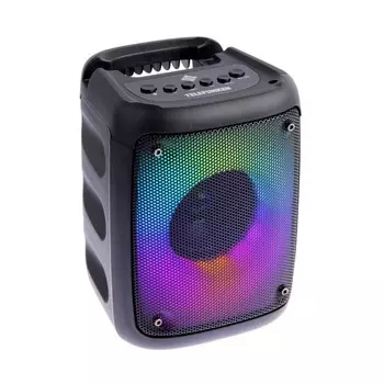 Портативная колонка Telefunken TF-PS1237B, 15Вт, 1500мАч, FM,BT, USB, TWS, подсветка, черная