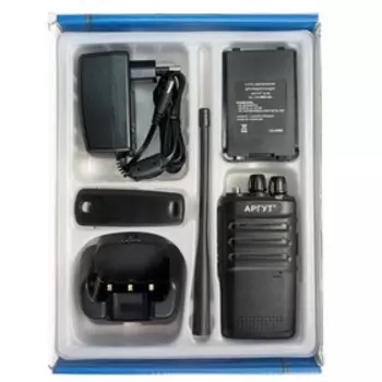 Портативная рация Аргут А-24, 99 каналов, 8 Вт, до 14.4 км, 400-470 МГц, 2600 мАч, черная