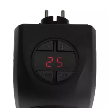 Портативный обогреватель Luazon LTO-02, 400Вт, 23 м, 2 режима, от сети 220 В, чёрный