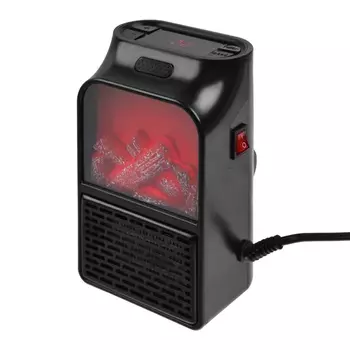 Портативный обогреватель Luazon LTO-09, 500Вт, 23 м, 2 режима, чёрный, шнур