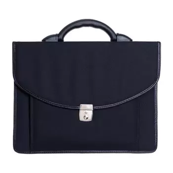 Портфель деловой 380 х 290 х 100 мм, текстильный, 3 отделения, К 1С25 "Волосова" чёрный