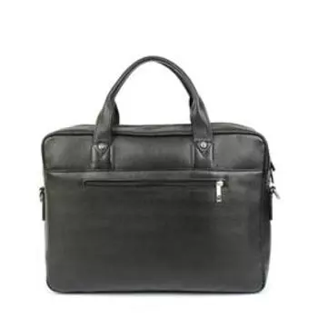 Портфель муж, 40х11х33 см, отдел на молнии, 2 наружных кармана, цвет чёрный флотер