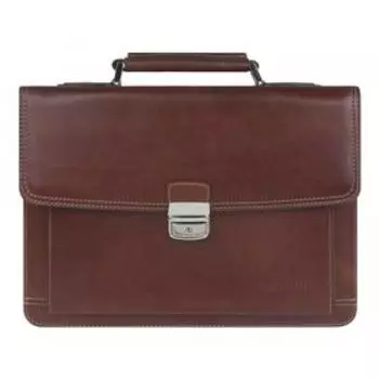Портфель, н/к, клапан, цвет коричневый 360x260x80