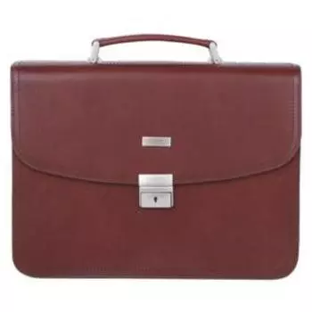 Портфель, н/к, клапан, цвет светло-коричневый 360x270x90