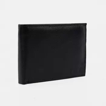 Портмоне без застёжки, для купюр, для карт, цвет чёрный