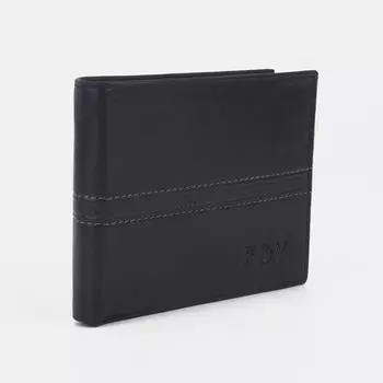 Портмоне без застёжки, для купюр, для карт, для монет, цвет чёрный