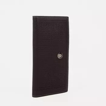 Портмоне без застёжки, для купюр, для карт, для монет, цвет коричневый