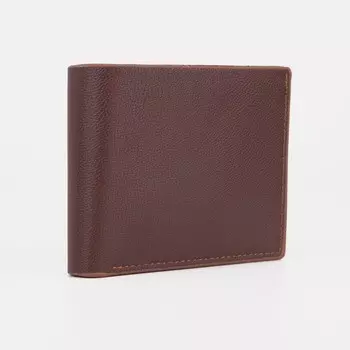 Портмоне без застёжки, цвет коричневый