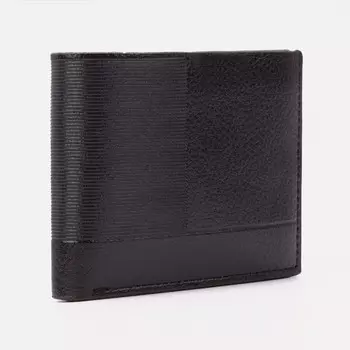 Портмоне мужское без застежки, отдел для купюр, для карт, цвет тёмно-коричневый