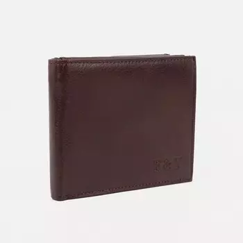 Портмоне без застёжки, для купюр, для карт, для монет, цвет коричневый