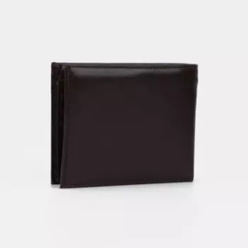 Портмоне без застёжки, для купюр, для карт, для монет, цвет коричневый