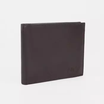 Портмоне без застёжки, для купюр, для карт, для монет, цвет коричневый