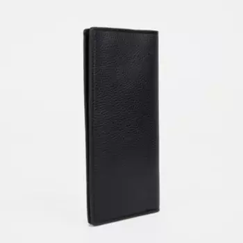 Портмоне без застёжки, для купюр, для карт, цвет чёрный