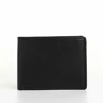 Портмоне мужское без застёжки, отдел для карт, монет, цвет чёрный