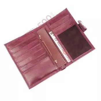 Портмоне мужское, цвет бордовый