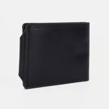 Портмоне на магните, для купюр, для карт, цвет чёрный