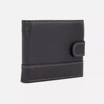 Портмоне на клапане, цвет чёрный