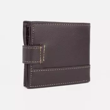 Портмоне на магните, для купюр, для карт, для монет, цвет коричневый
