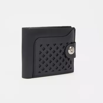 Портмоне на магните, для купюр, для карт, для монет, цвет чёрный