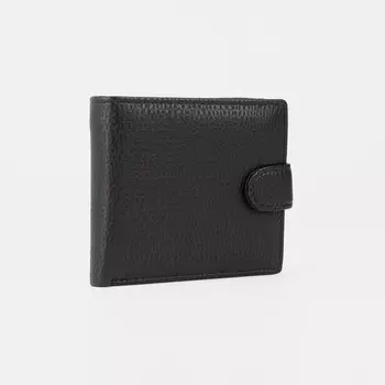 Портмоне на кнопке, для купюр, для карт, для монет, цвет чёрный