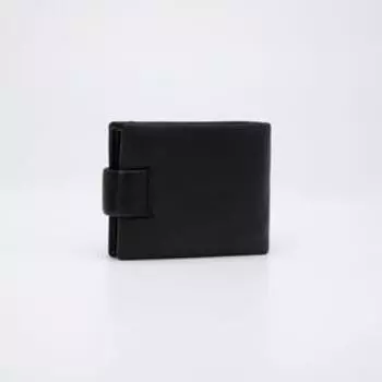 Портмоне на кнопке, для купюр, для карт, для монет, цвет чёрный