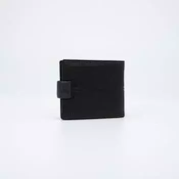 Портмоне на кнопке, для купюр, для карт, для монет, цвет чёрный