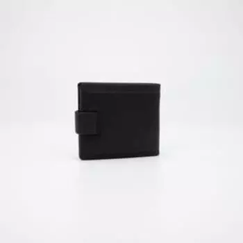 Портмоне на кнопке, для купюр, для карт, для монет, цвет чёрный