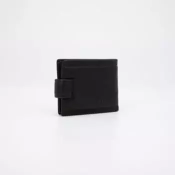 Портмоне на кнопке, для купюр, для карт, для монет, цвет чёрный